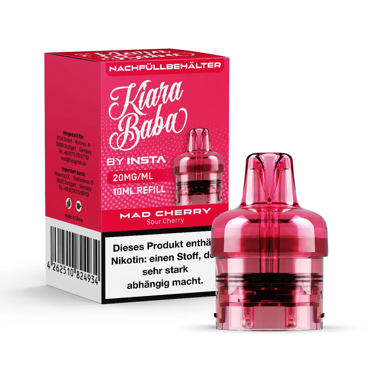 Kiara Baba 10K - Pod -  Mad Cherry - 10ml
