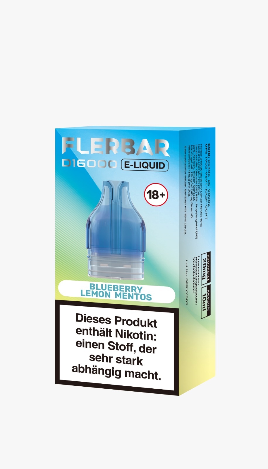 Flerbar - D16000 Blueberry Lemon Mentos - 10ml
