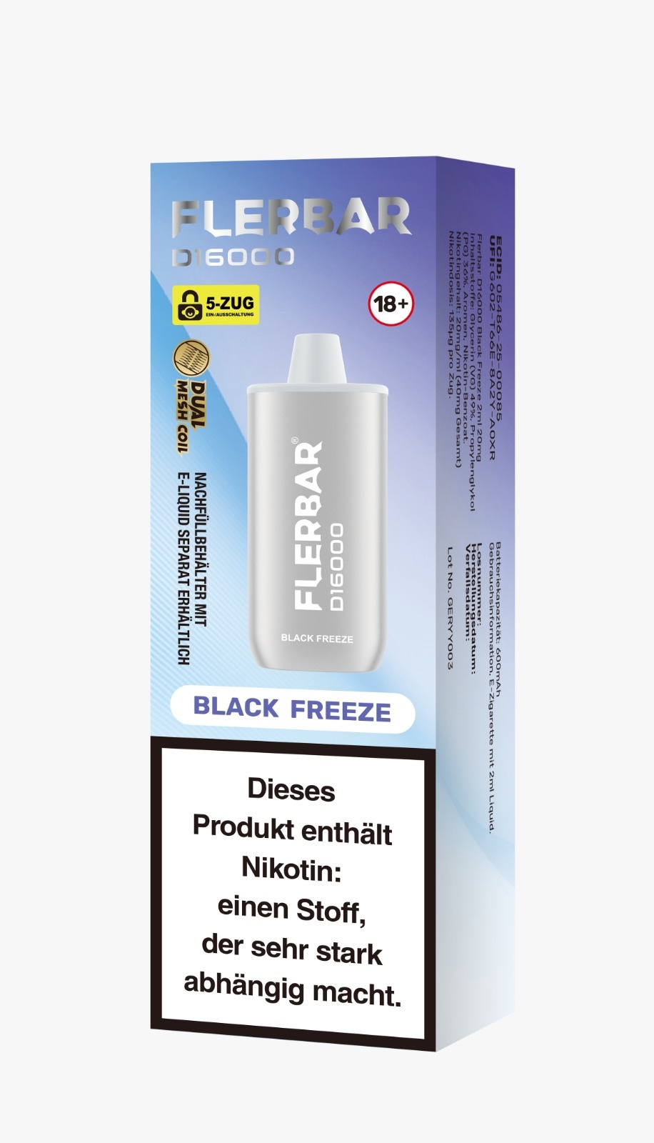Flerbar - D16000 Flerbar - Black Freeze Vape - 2ml