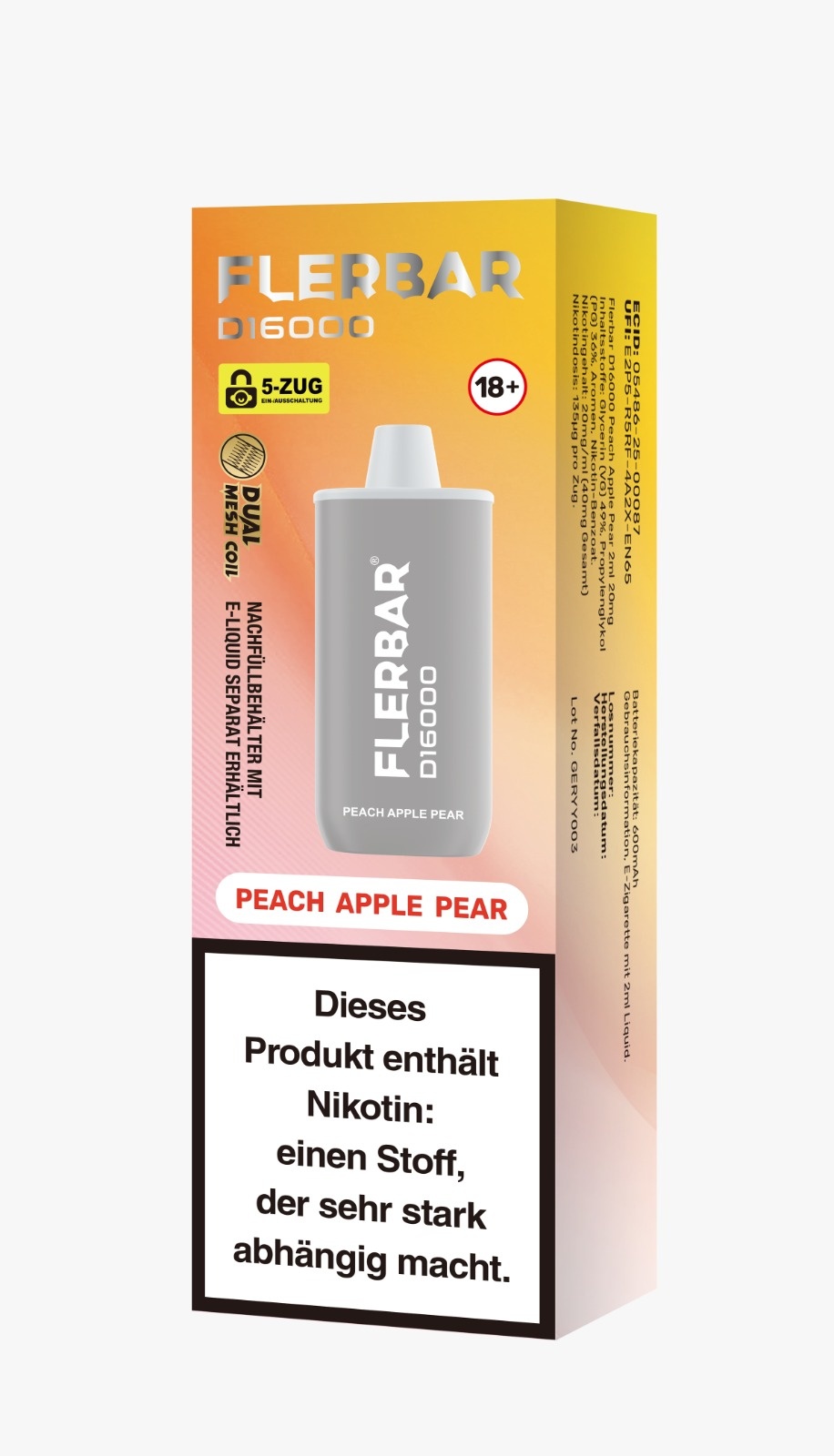 Flerbar - D16000 Flerbar Vape - Peach Apple Pear - 2ml