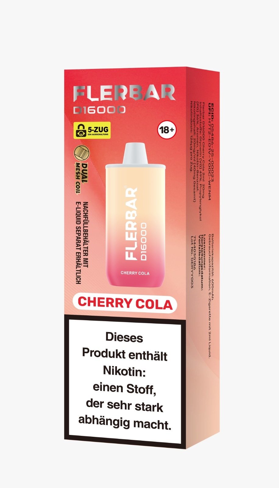 Flerbar - D16000 Flerbar Vape - Cherry Cola - 2ml