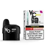 Vapes Bars Diamond 3000 Pods - Lemon Lime -  2ML + 3ML