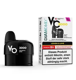 Vapes Bars Diamond 3000 Pods - Lemon Lime -  2ML + 3ML