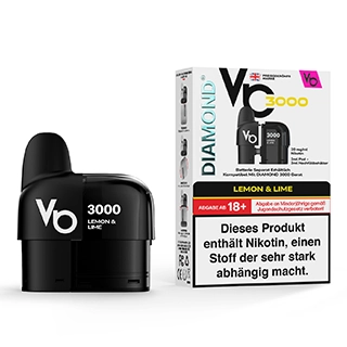 Vapes Bars Diamond 3000 Pods - Lemon Lime -  2ML + 3ML