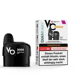 Vapes Bars Diamond 3000 Pods - Pineapple Ice -  2ML + 3ML