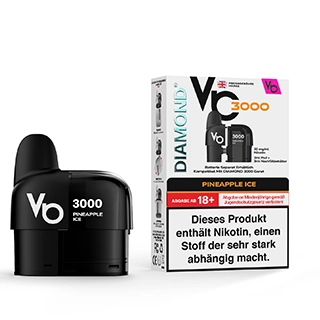 Vapes Bars Diamond 3000 Pods - Pineapple Ice -  2ML + 3ML