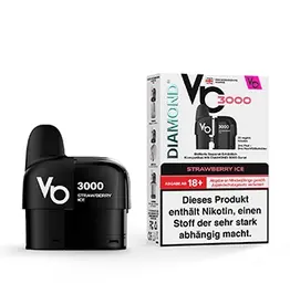 Vapes Bars Diamond 3000 Pods - Strawberry Ice -  2ML + 3ML