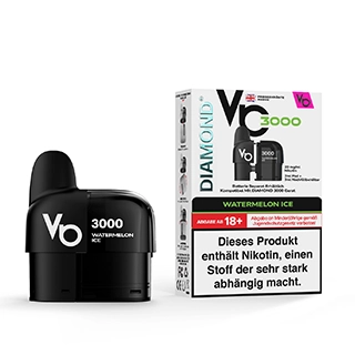 Vapes Bars Diamond 3000 Pods - Watermelon Ice -  2ML + 3ML