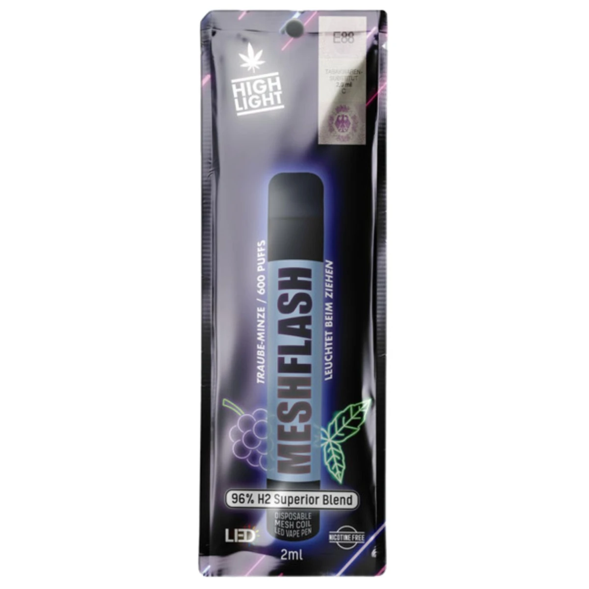 MESH FLASH - Traube Minze - 96% H2 Blend - 2ml