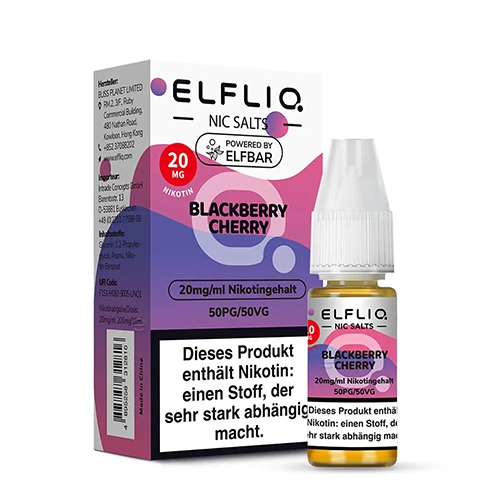 ELFLIQ – Blackberry Cherry Nikotinsalz Liquid | Intensiv, Fruchtig & Ultra-Smooth