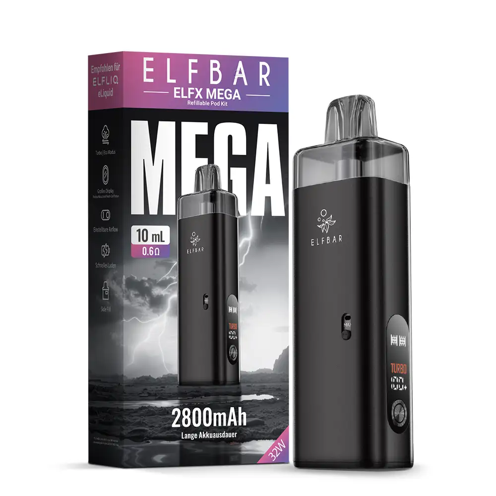 Elfbar – ELFX Mega Kit  das neueste Pod-System der ELFX-Serie