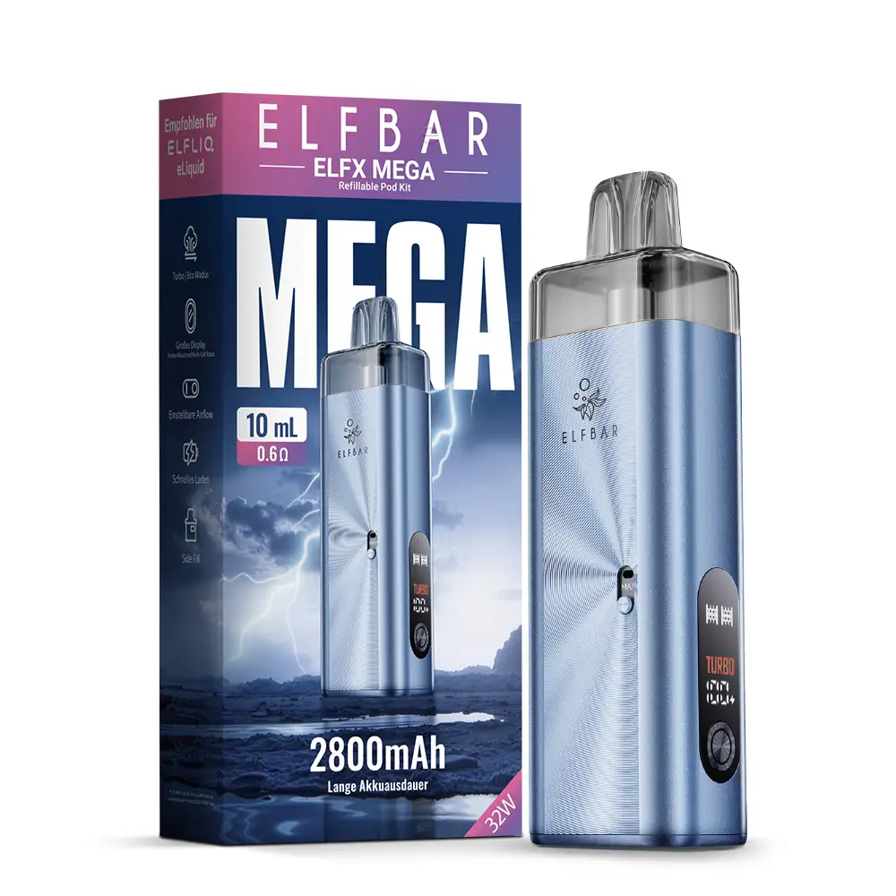 Elfbar – ELFX Mega Kit  das neueste Pod-System der ELFX-Serie