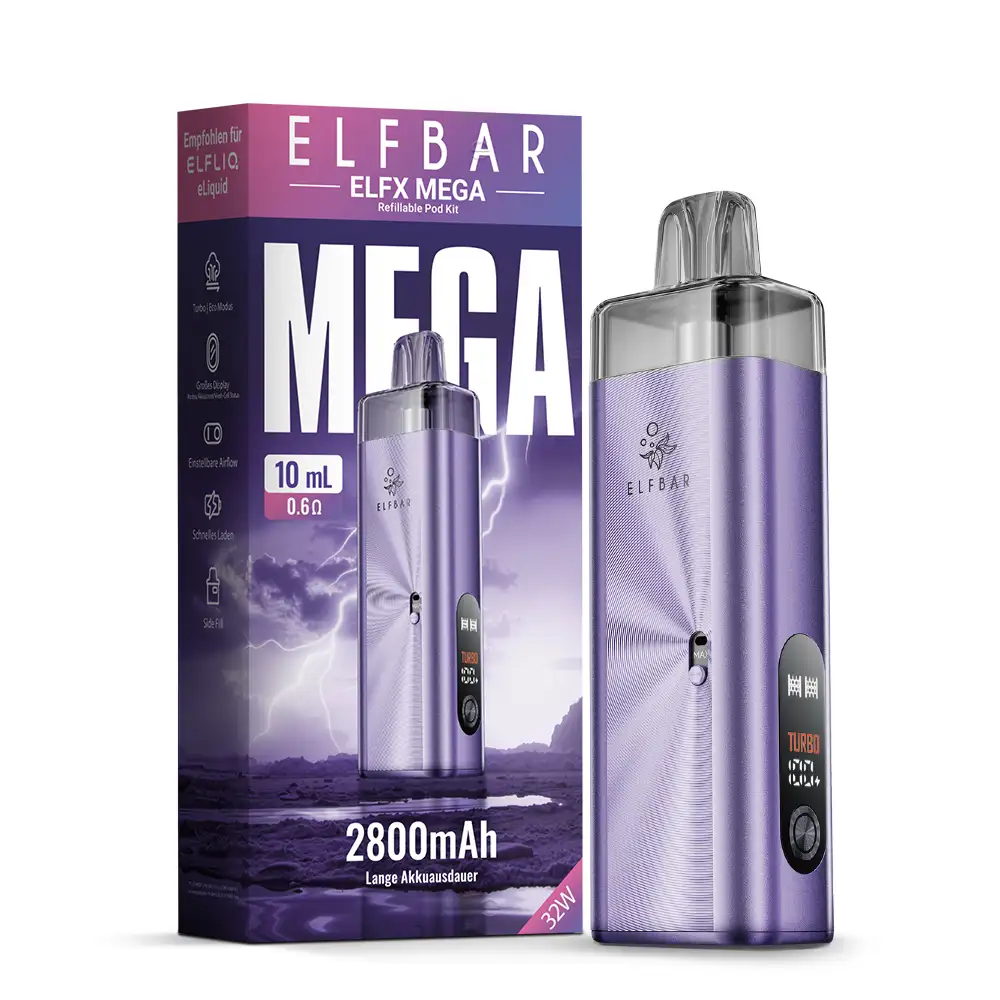 Elfbar – ELFX Mega Kit  das neueste Pod-System der ELFX-Serie
