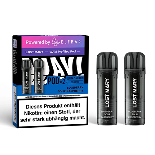 Lost Mary - Wavi Pod - by Elfbar - Blueberry Sour Raspberry - 2Pcs