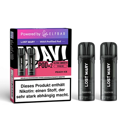 Lost Mary - Wavi Pod - by Elfbar -  Peach Ice - 2Pcs