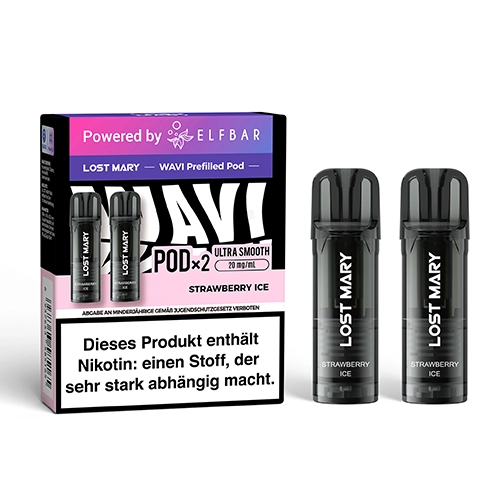 Lost Mary Lost Mary - Wavi Pod - by Elfbar -  Strawberry Ice - 2Pcs