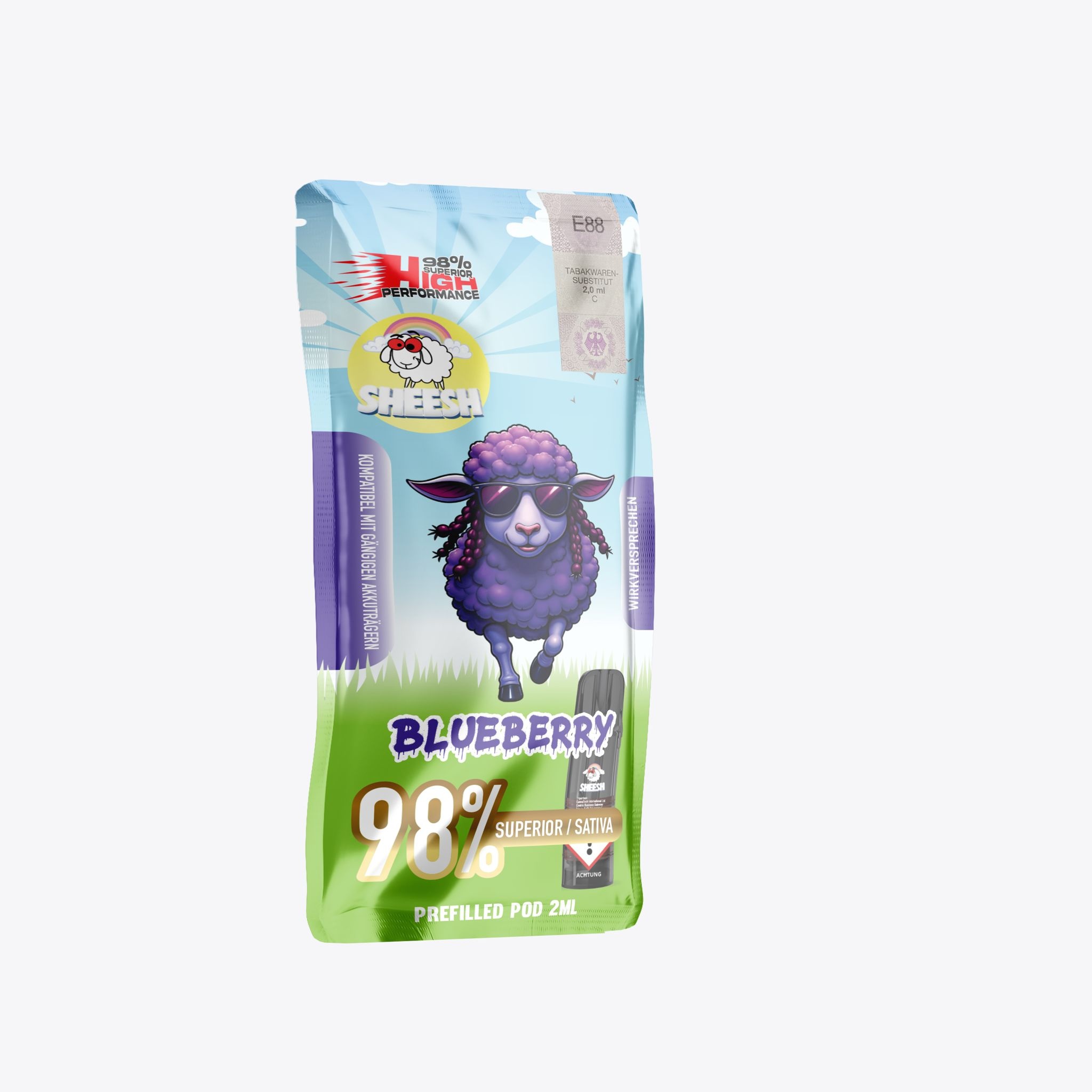 Sheesh Pod | 96% Superior Blend | Blueberry