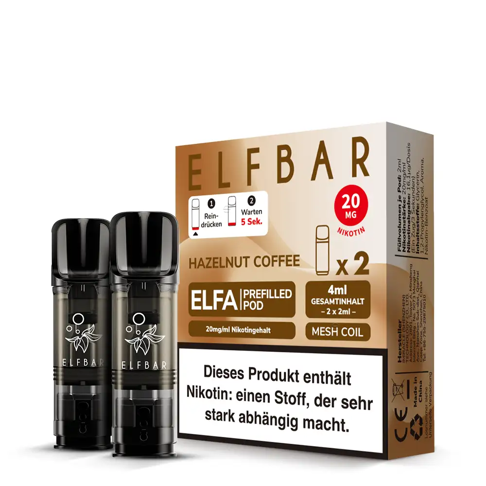 Elfbar ELFA Pods Hazelnut Coffee – für Elfbar ELFA Devices