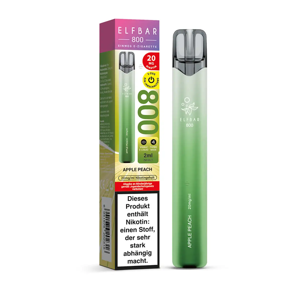 Elfbar Elfbar 800 Apple Peach 20 mg kaufen – Einweg Vape