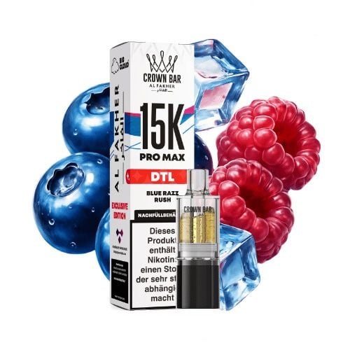 Al Fakher Pro Max 15 Pod Blue Razz Rush - 15.000 Puff