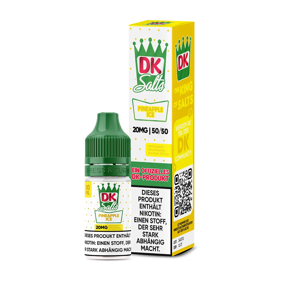 DK Salts - Pineapple Ice - NicSalt - 10ml