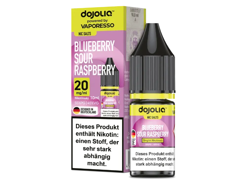Dojoliq - Nikotinsalz-Liquid - 10ml - Blueberry Sour Raspberry