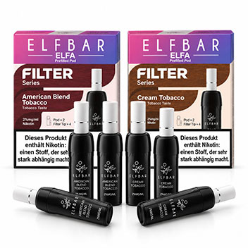 Elfbar ELFA Filter Pods kaufen | American Blend & Cream Tobacco