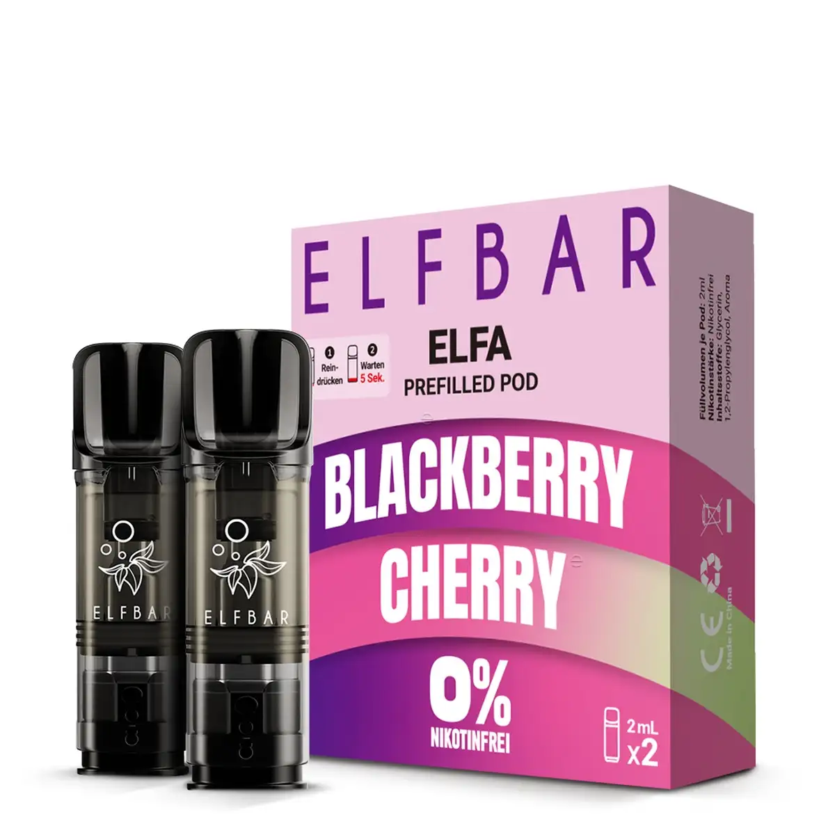 Elfbar Elfa Pods - BLACKBERRY CHERRY - Nikotinfrei - 2St