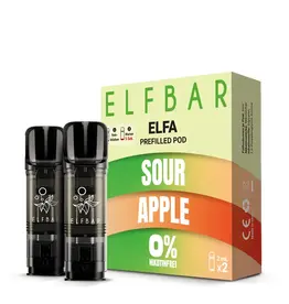 Elfbar Elfa Pods - SOUR APPLE - Nikotinfrei - 2St