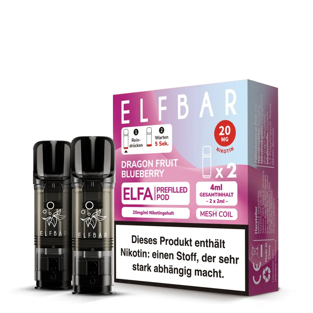 Elfbar Elfa Pods - DRAGON FRUIT BLUEBERRY