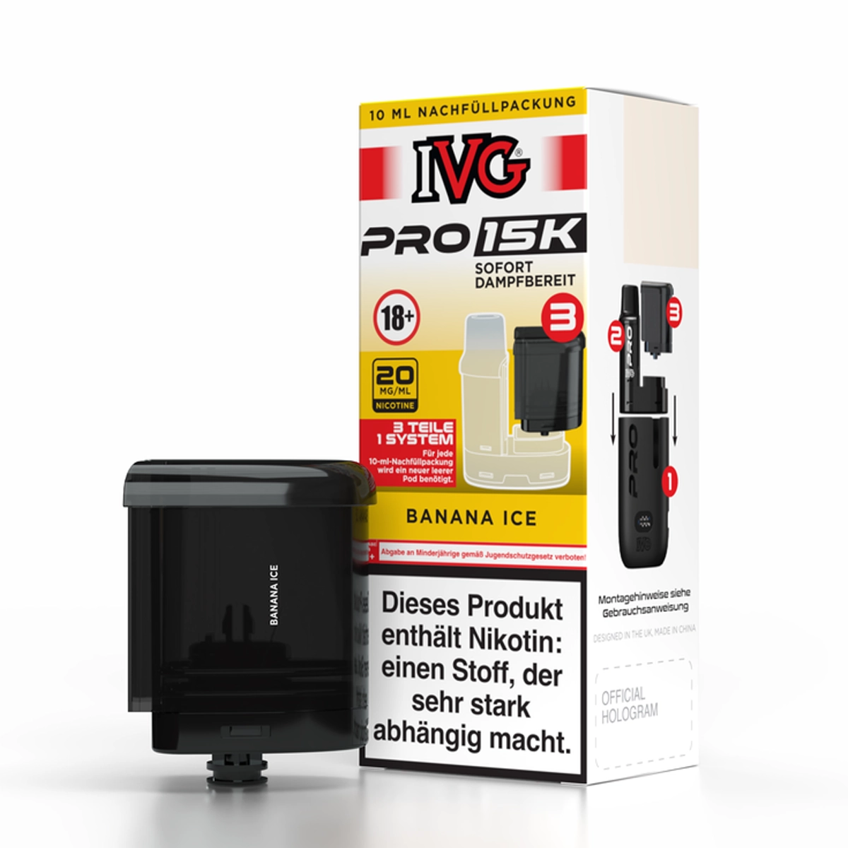 IVG Pro 15k Pod - Banana Ice - 10ml