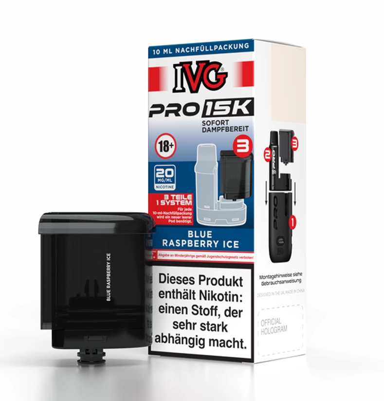IVG Pro 15k Pod - Blue Rasberry Ice -  10ml