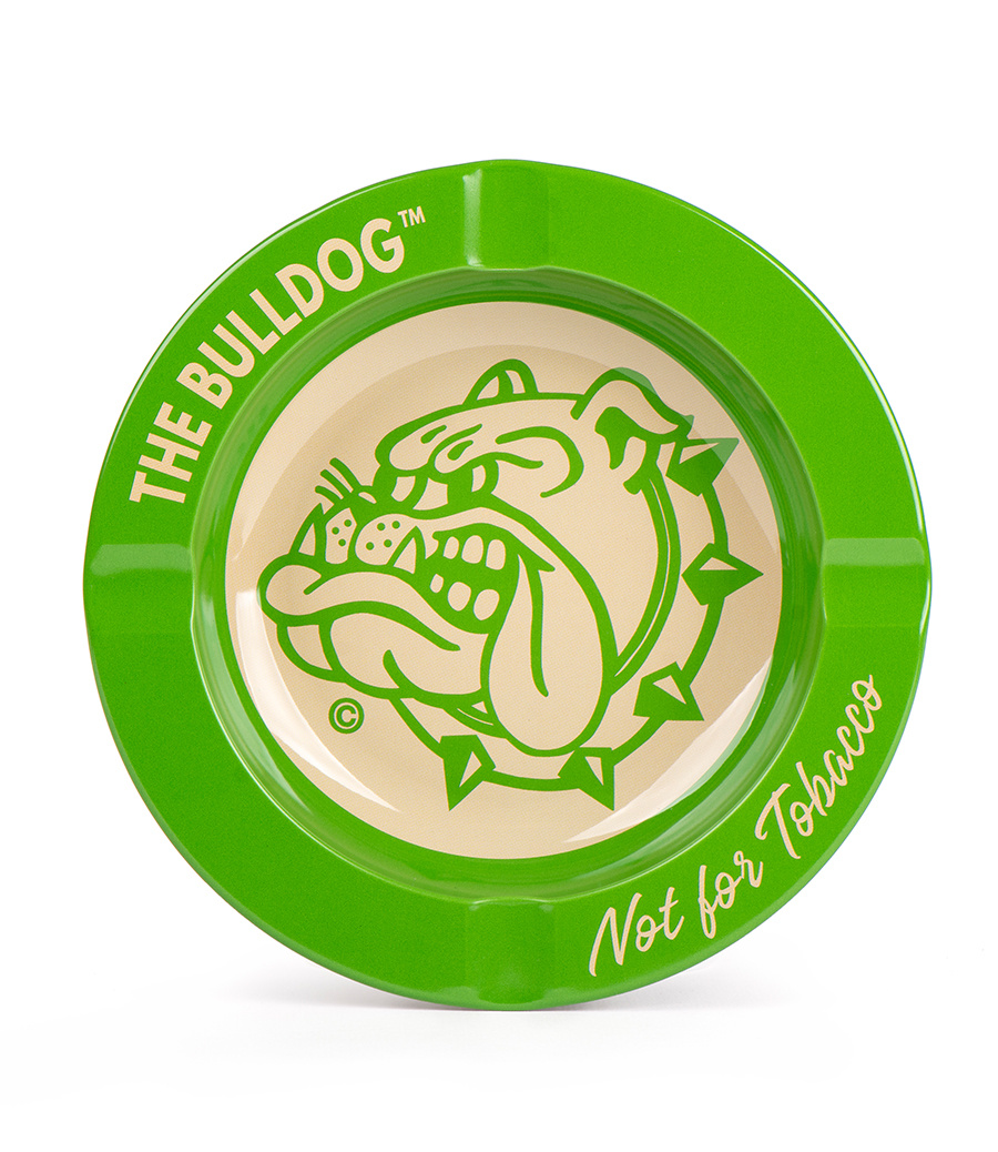 The Bulldog  Ashtray Tin Green