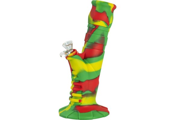 Silicone Bong Beaker 2 Part Rasta 25 cm