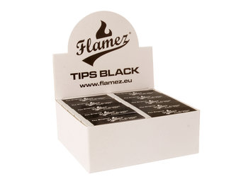 Flamez Filter Tip Booklet Black 50 Pcs
