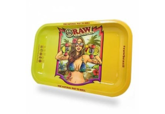 RAW Brazil 2 Girl Bikini Medium Metal Rolling Tray