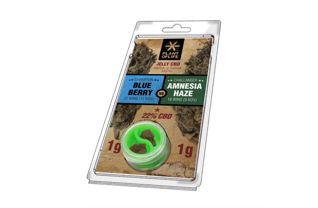 Jelly 22% CBD Amnesia vs BB Extraction 1G + 1G