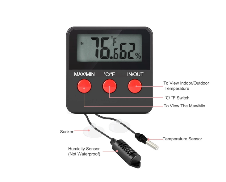 Magic Mushroom Hygrometer / Thermometer