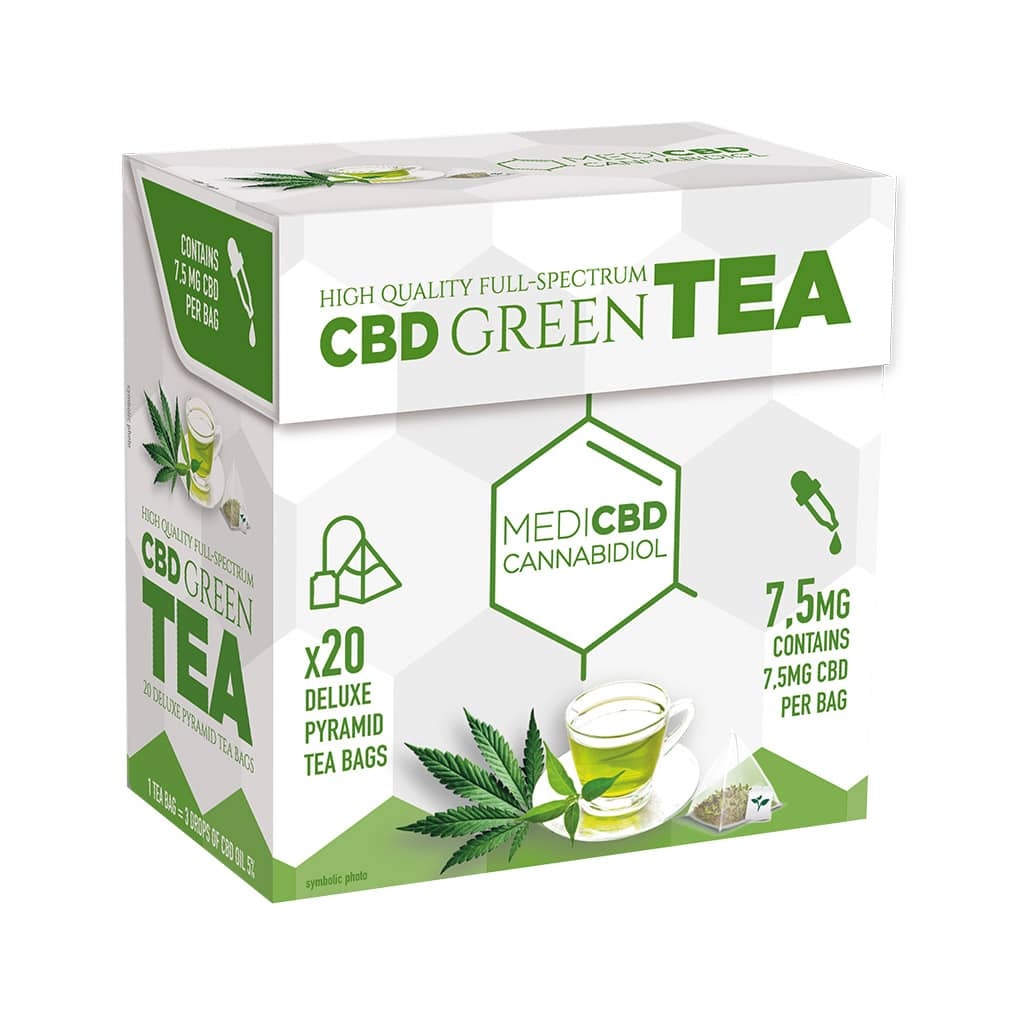 MediCBD Green Tea (Box of 20 Teabags)