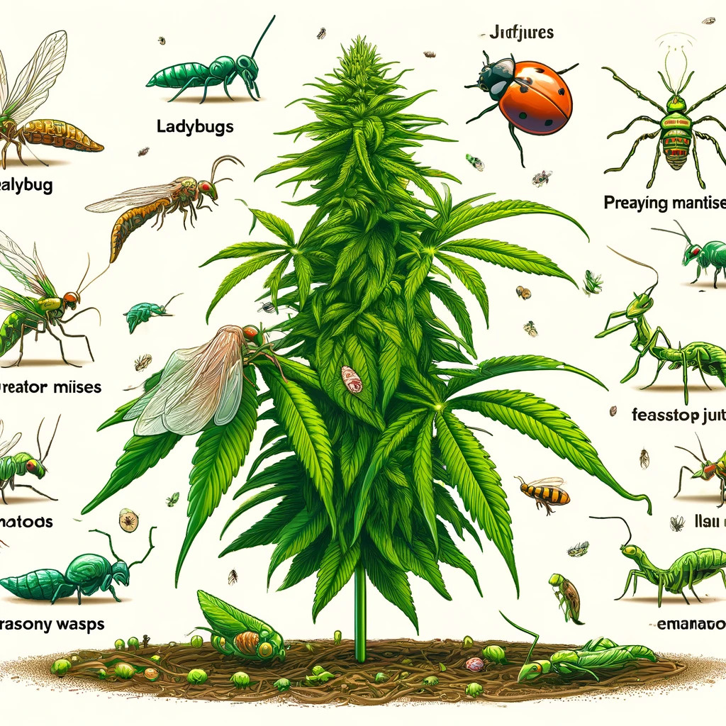 6 soorten nuttige insecten bij de cannabisteelt