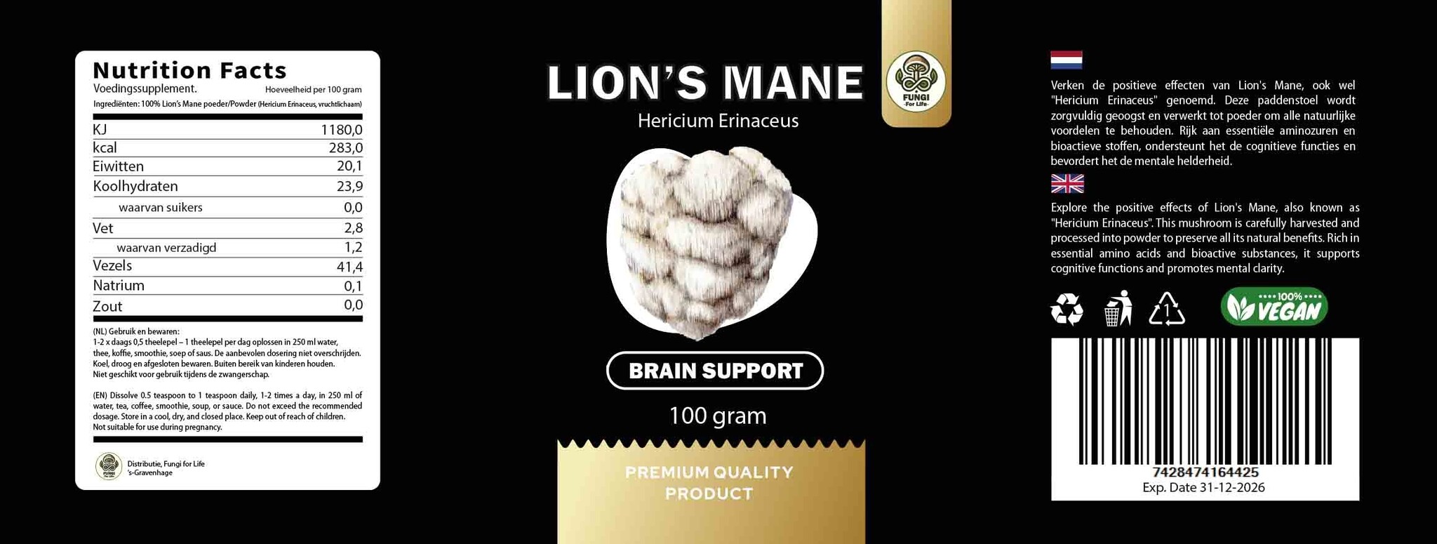 Lion's Mane (Hericium Erinaceus) – Brain Support