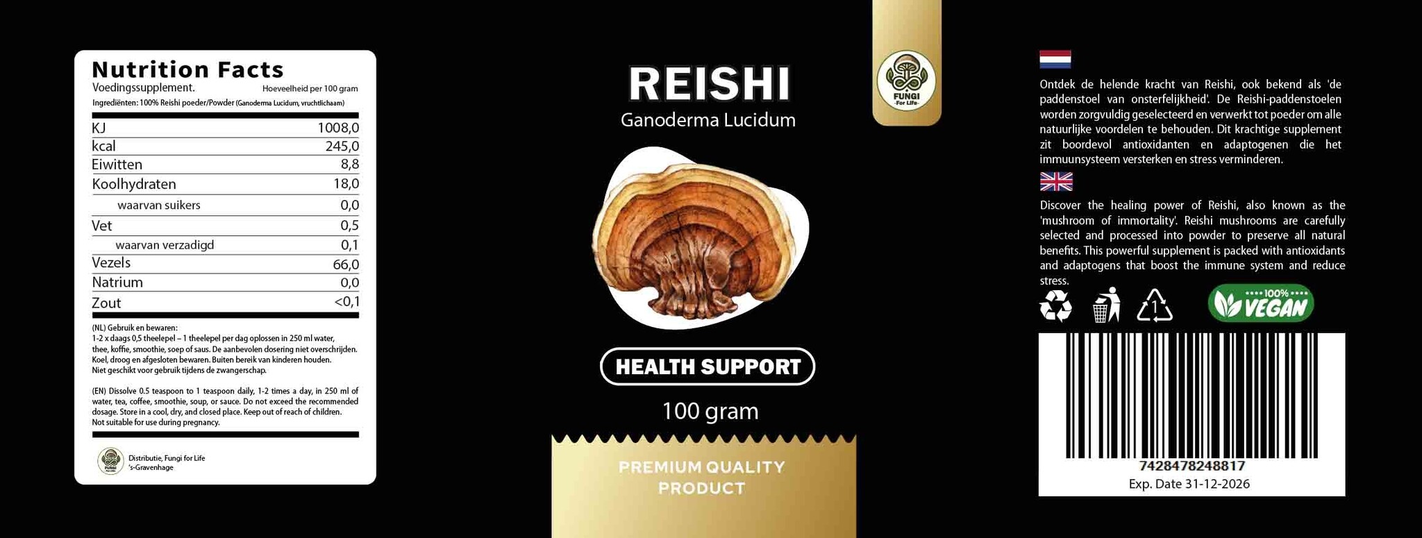 Reishi (Ganoderma lucidum) – Health Support