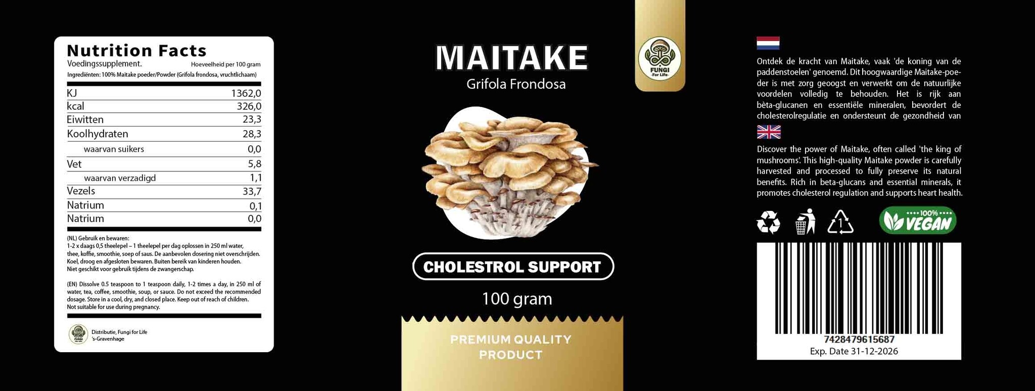 Maitake (Grifola frondosa) – Cholestrol Support