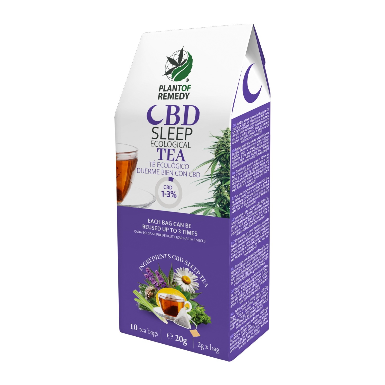 Organic Tea 1-3% CBD - Sleep
