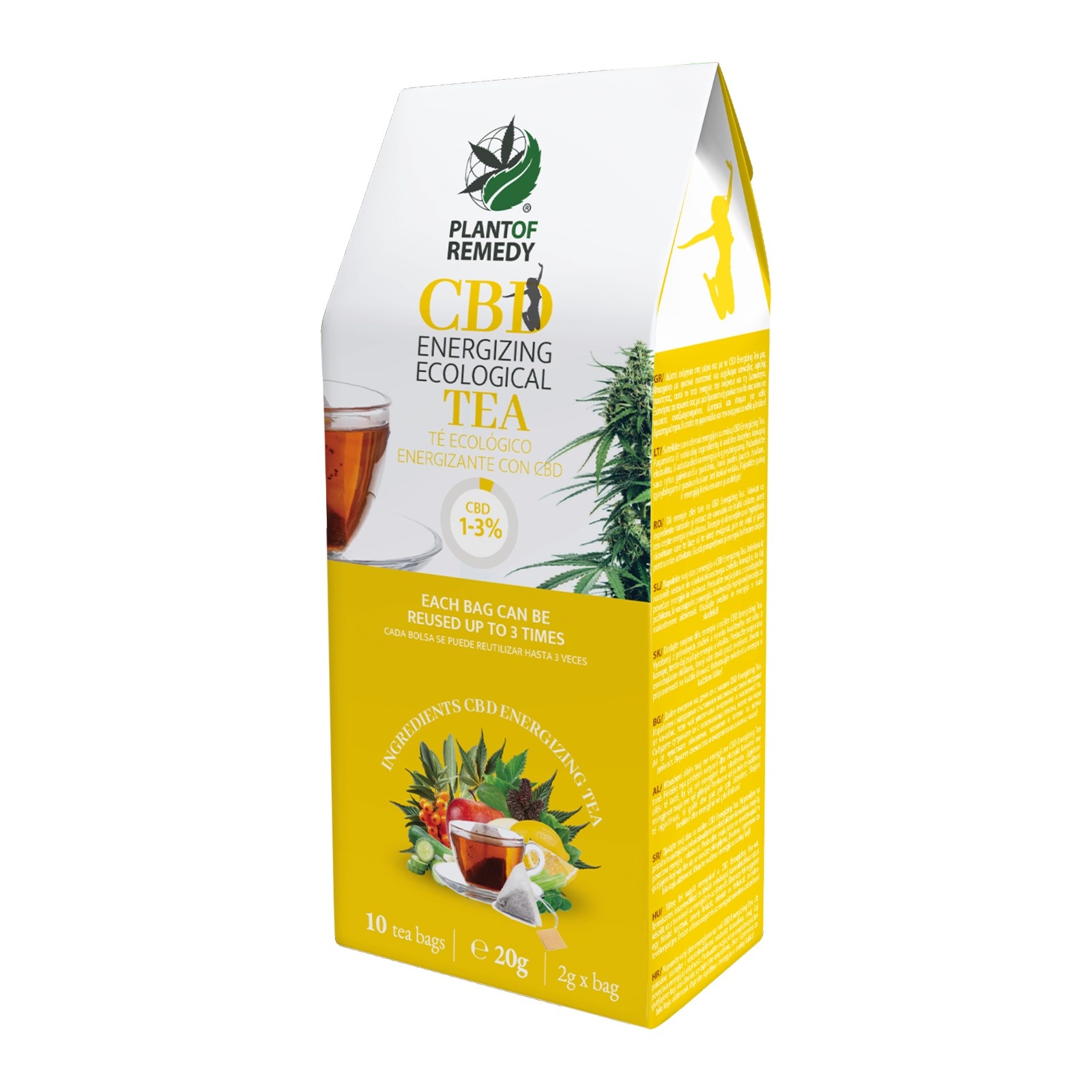 Organic Tea 1-3% CBD - Energizing