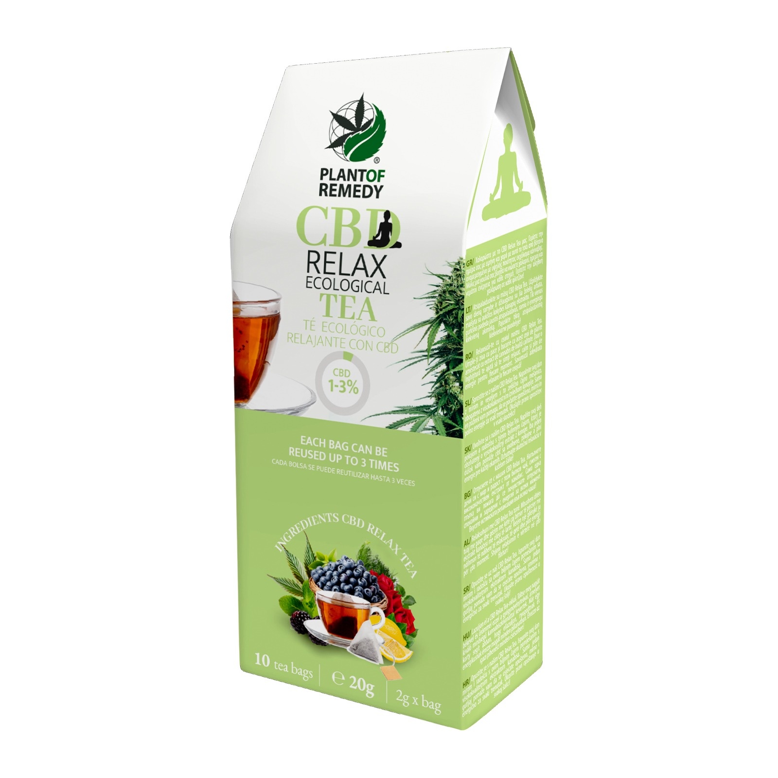 Organic Tea 1-3% CBD - Relax