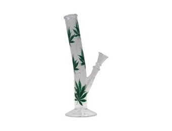 Multi Leaf Hangover Glass Bong-H:26cm-32mm