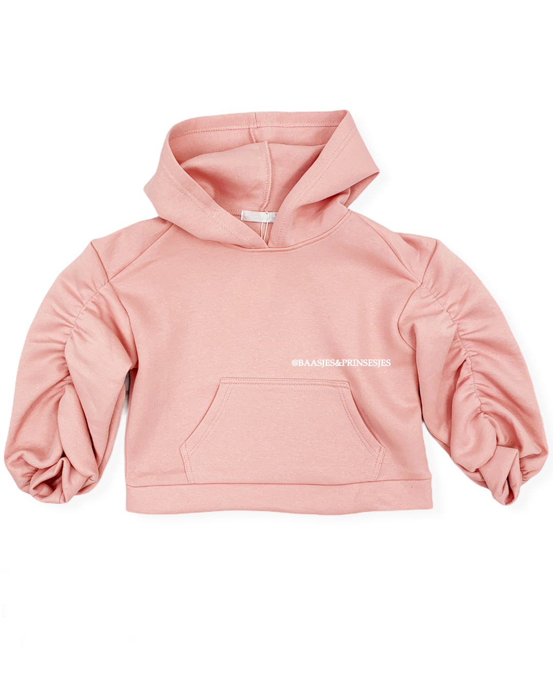 Baby Meisjes Outfit 2-delige Set – Gestreepte Bloemen Hoodie + Broek – Roze, 12-18 Maanden