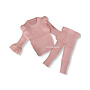 Roze - 'MARIE' - Ruffle Ribbel Twin Set