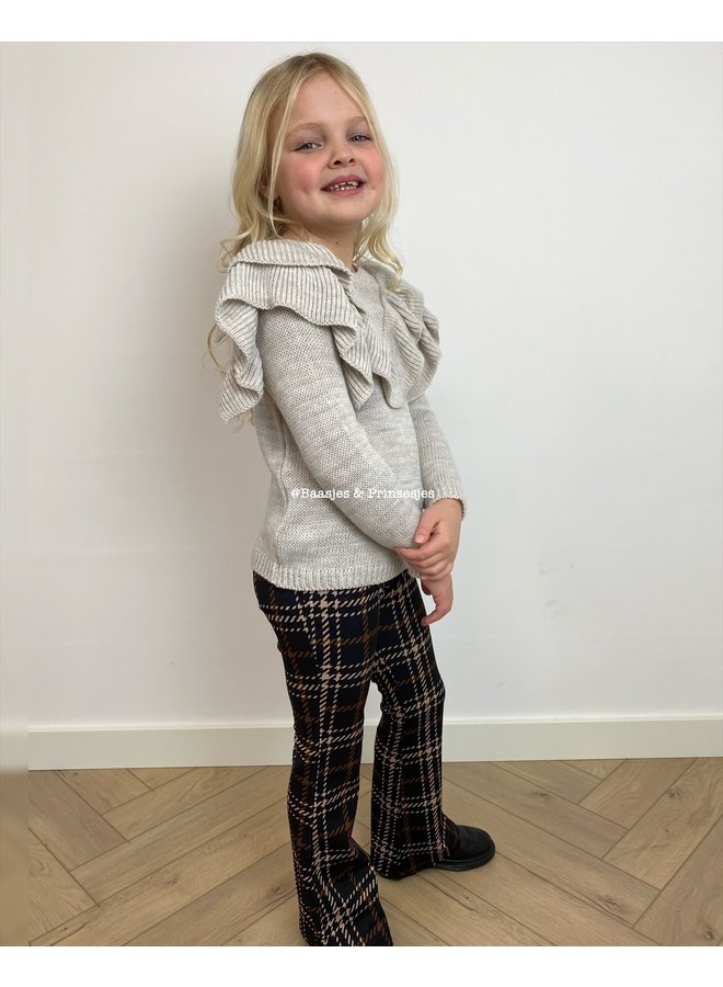 Crème  - 'Jorin ' - Ruffle Meisjes Top